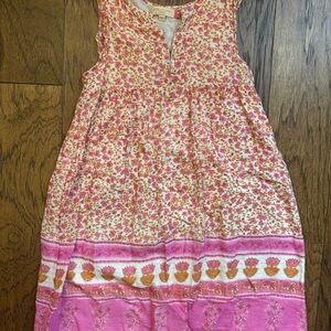Pink Chicken Pink and Orange Floral Kids Dress